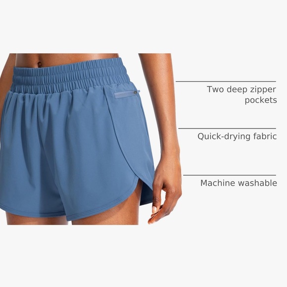 Soothfeel Women's Blue Athletic Shorts M - Picture 3 of 7